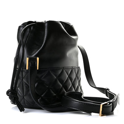 Versace Nappa Quilted Medusa Bucket Bag Black 6 of 14