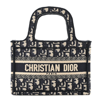 Christian Dior Oblique Mini Book Tote Blue Multicolor 1 of 9