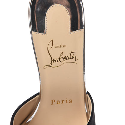 Christian Louboutin Veau Velours Specchio Dear Home 55 Slide Sandals 36.5 Black Crystal 7 of 8