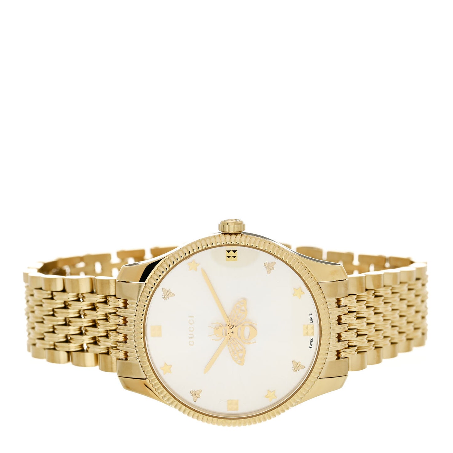 Stainless Steel 36mm G-Timeless Bee Quartz Watch Gold