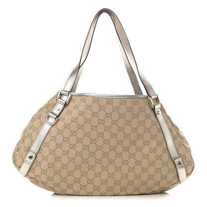 Gucci Monogram Medium Abbey Shoulder Bag Gold 1 of 12