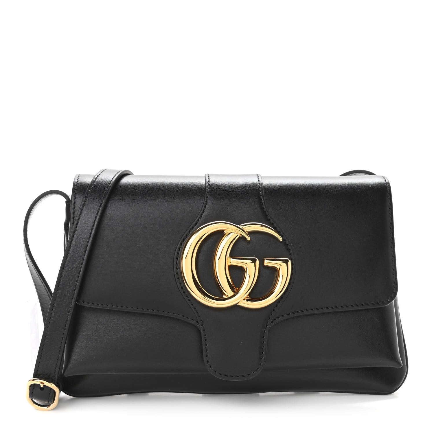 Gucci Vitello Palmellato Lux Small Arli Flap Shoulder Bag Black 1 of 11