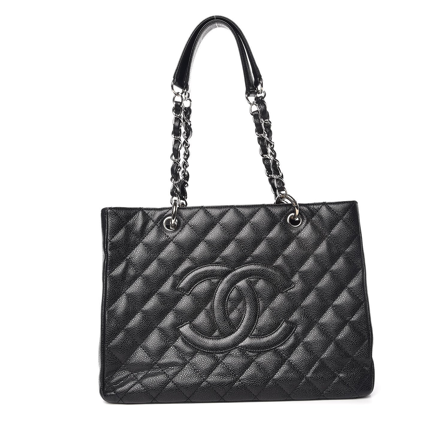 Caviar Quilted Grand Shopping Tote GST Black