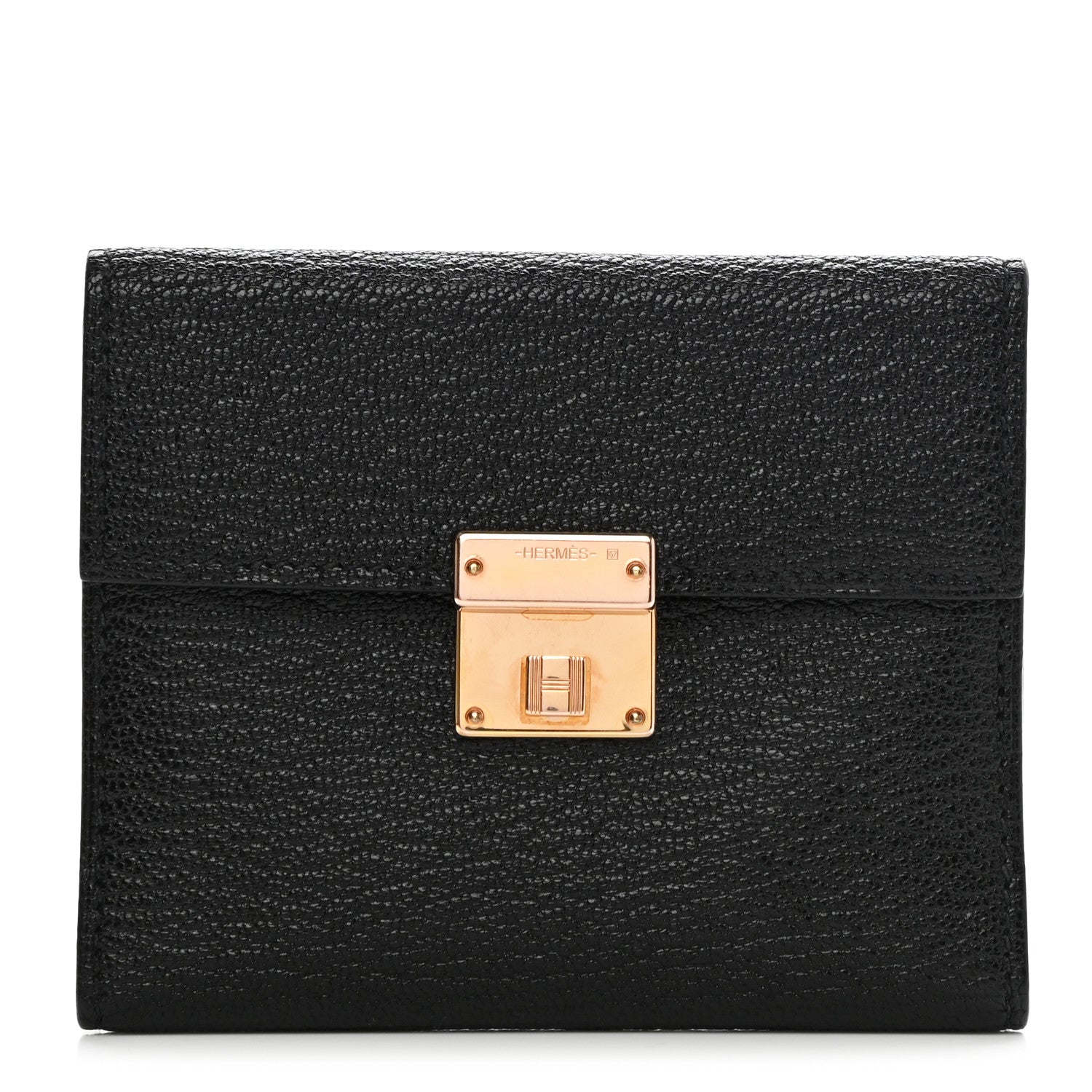 Hermes Chevre Mysore Clic Mini Card Holder Black 1 of 8