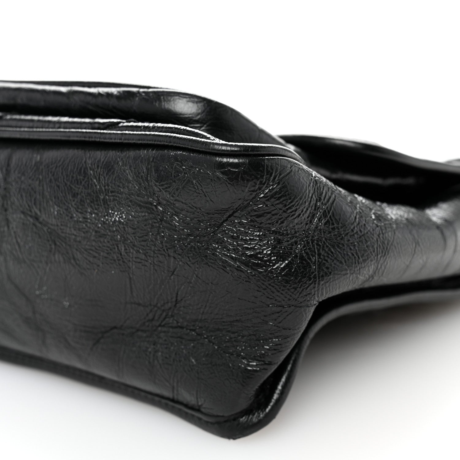 Saint Laurent Crinkled Calfskin Matelasse Monogram Medium Niki Chain Satchel Black 10 of 10