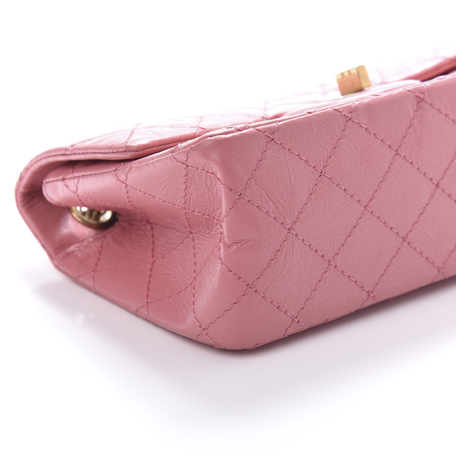 Chanel Aged Calfskin Quilted 2.55 Reissue Mini Flap Pink 7 of 12