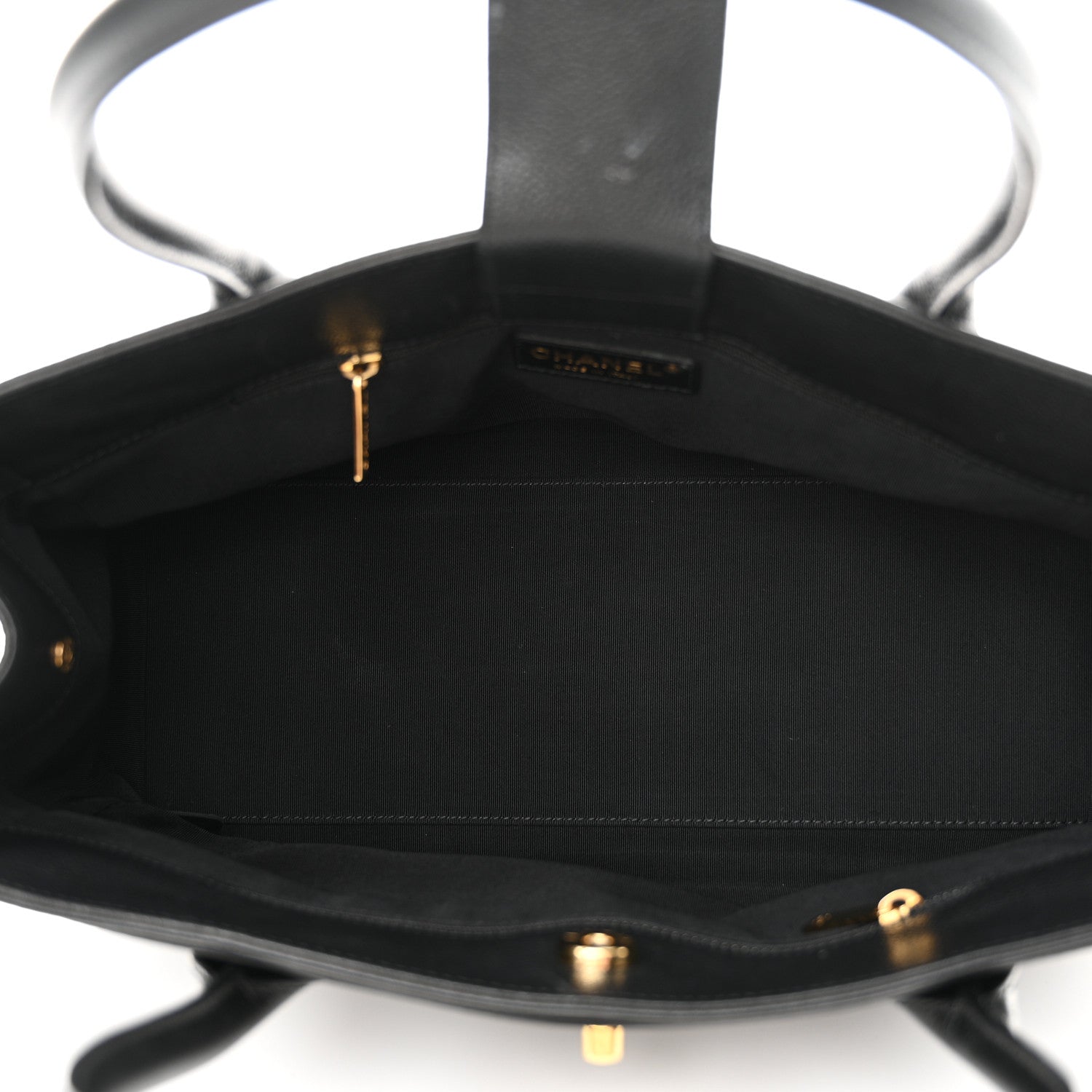 Chanel Caviar Medium Cerf Executive Shopper Tote Black 6 of 12