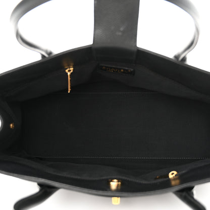 Chanel Caviar Medium Cerf Executive Shopper Tote Black 6 of 12