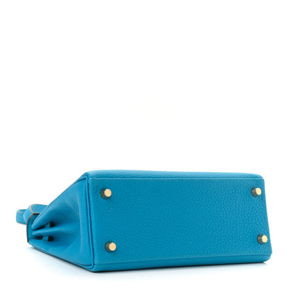 Hermes Togo Kelly Retourne 25 Bleu Zanzibar 4 of 11