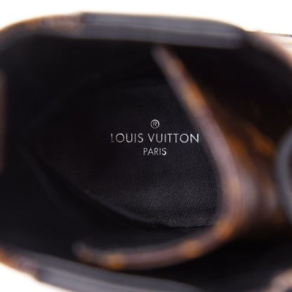 Louis Vuitton Suede Calfskin Monogram Laureate Platform Desert Boots 41 Taupe 8 of 10