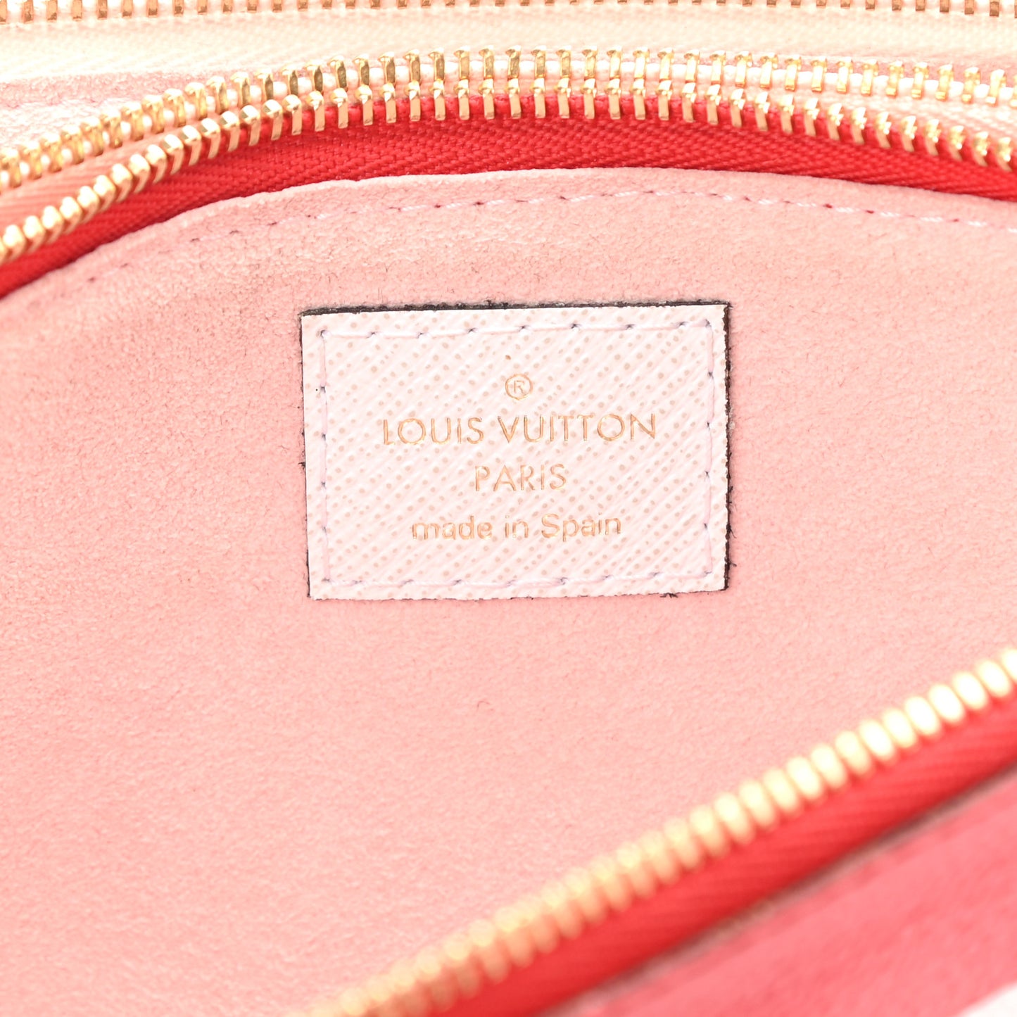 Monogram Giant Double Zip Pochette Rouge