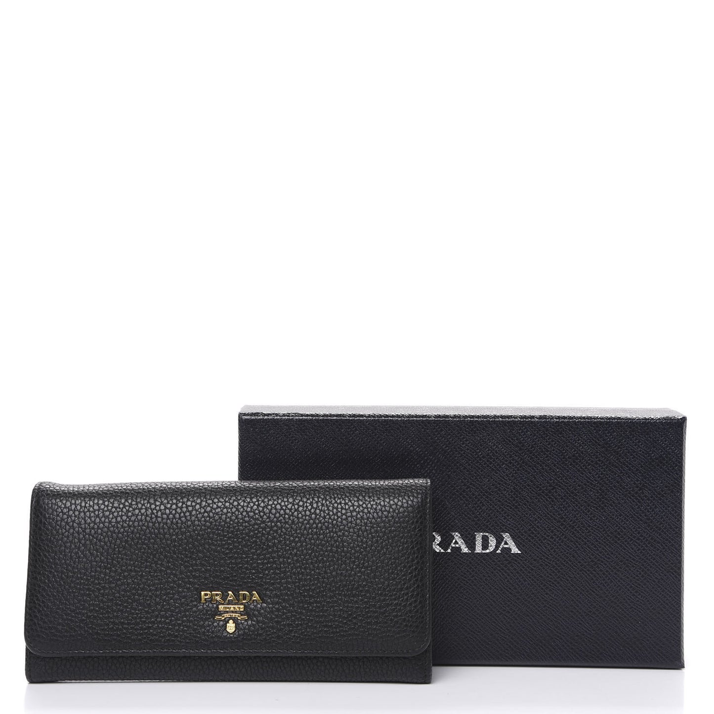 Vitello Daino Continental Flap Wallet Black