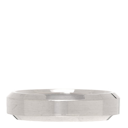 David Yurman 18K White Gold 6mm Beveled Band Ring 62 10 3 of 5