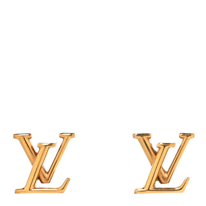 Louis Vuitton Metal LV Iconic Earrings Gold 1 of 6