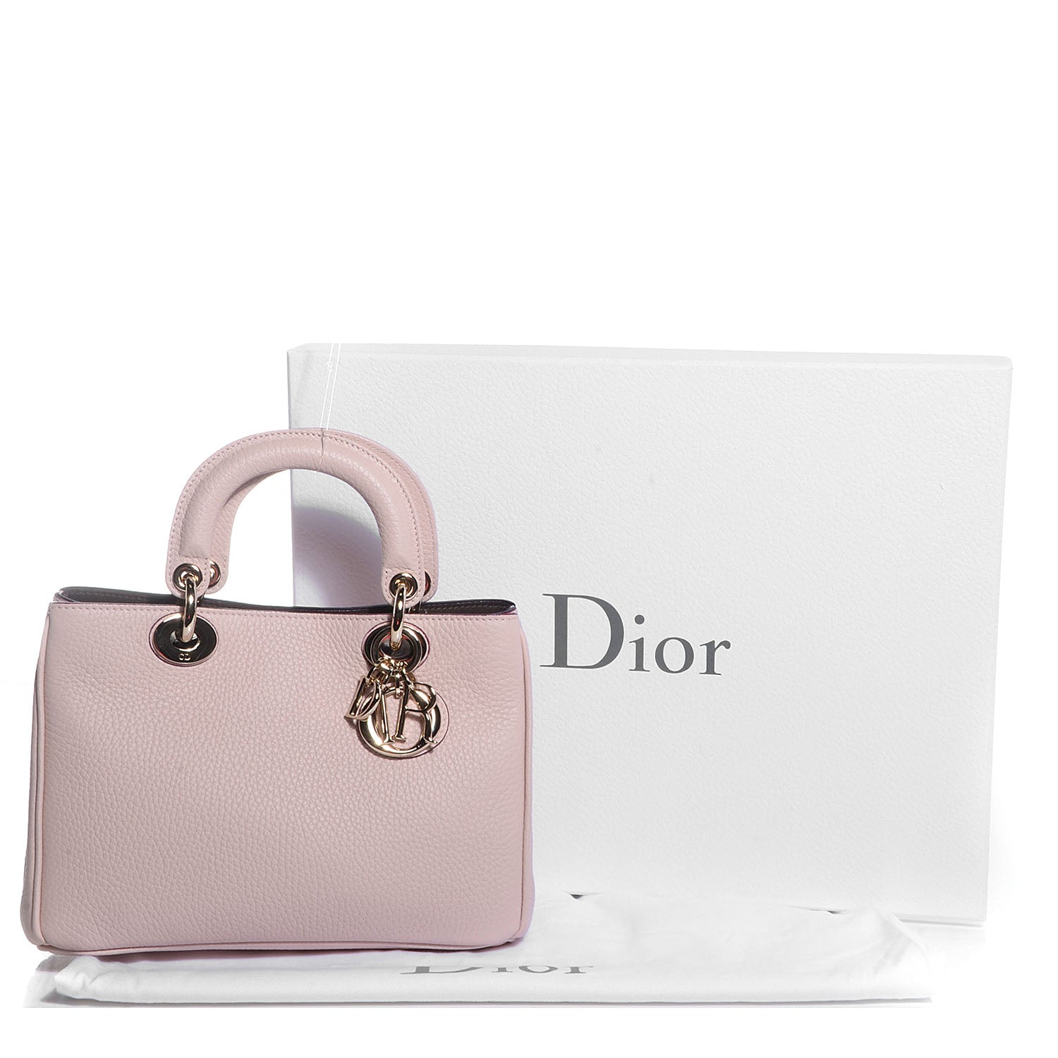 Christian Dior Bullcalf Small Diorissimo Tote Rose Poudre 6 of 13