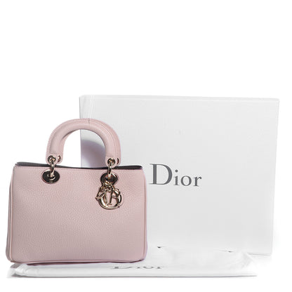 Christian Dior Bullcalf Small Diorissimo Tote Rose Poudre 6 of 13