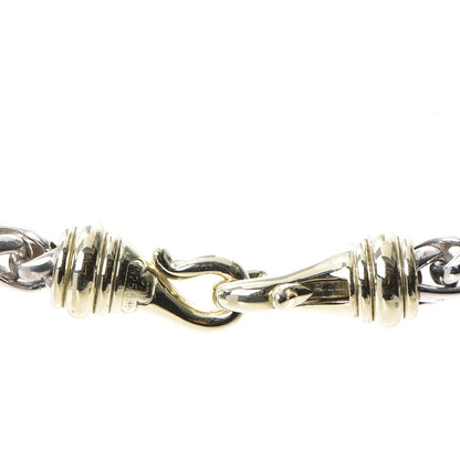 David Yurman Sterling Silver 14K Yellow Gold 6mm Wheat Chain Necklace 4 of 5