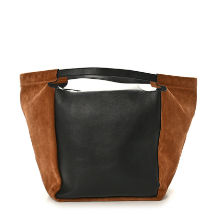 Givenchy Smooth Calfskin Suede Shopping Tote Black Brown 1 of 10