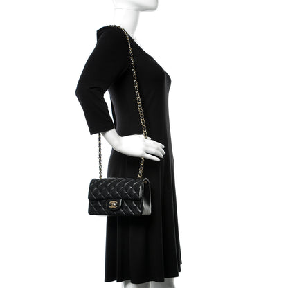 Chanel Lambskin Quilted Mini Rectangular Flap Black 2 of 10