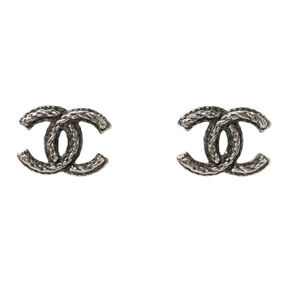 Chanel Ruthenium CC Earrings Black 1 of 5