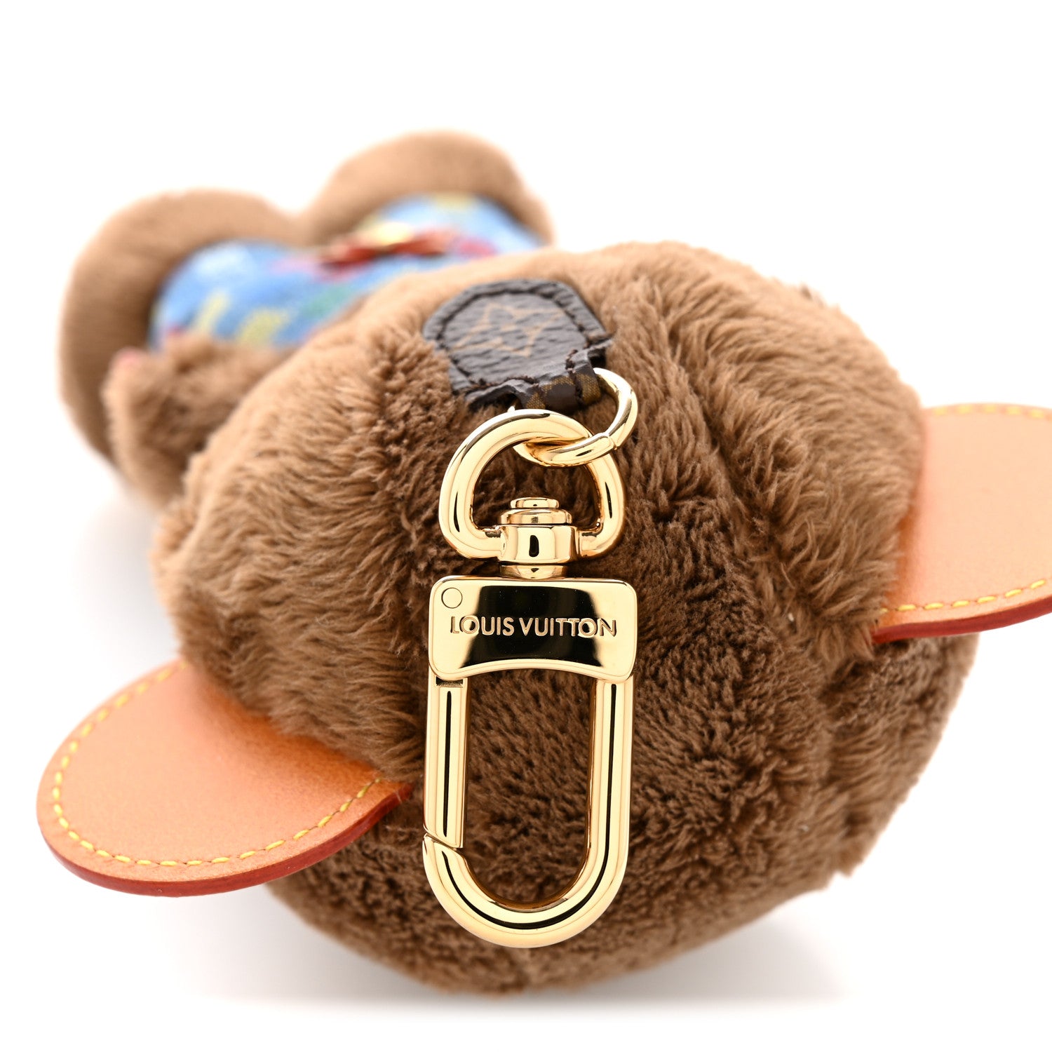 Louis Vuitton Faux Fur LV Louis Bear Super Vision Bag Charm Key Holder Blue 3 of 4