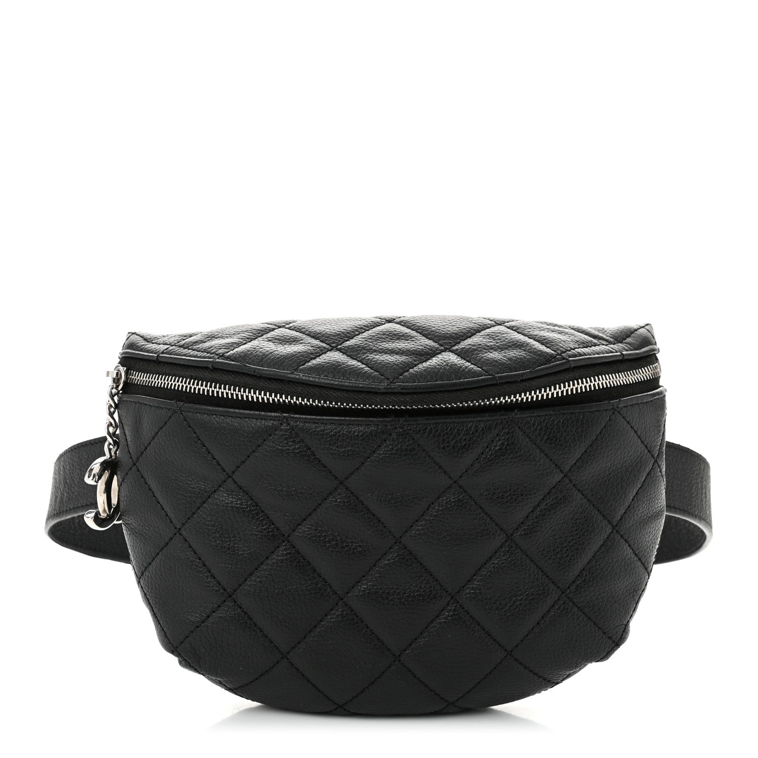 Chanel Grained Calfskin Quilted Waist Belt Bag Black 1 of 12