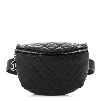 Chanel Grained Calfskin Quilted Waist Belt Bag Black 1 of 12