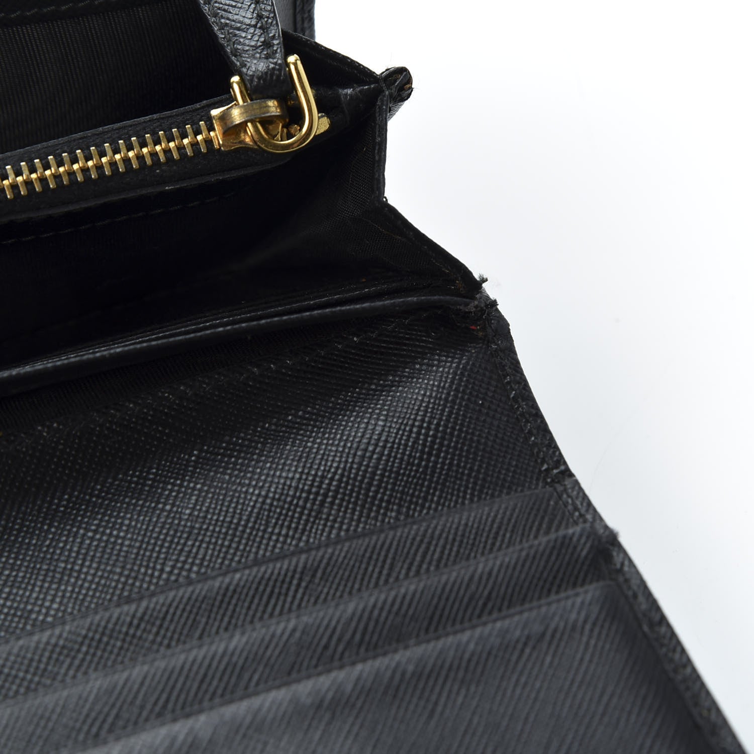 Prada Saffiano Bow Continental Wallet Nero Black 10 of 10