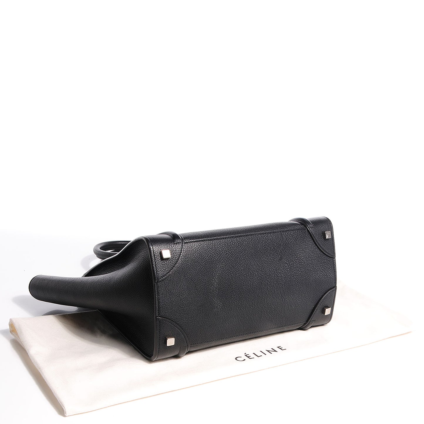 Drummed Calfskin Mini Luggage Black