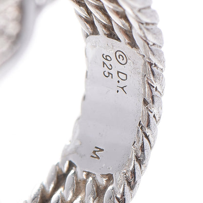David Yurman Sterling Silver Diamond Confetti 4 Row Ring 54.5 7 5 of 6