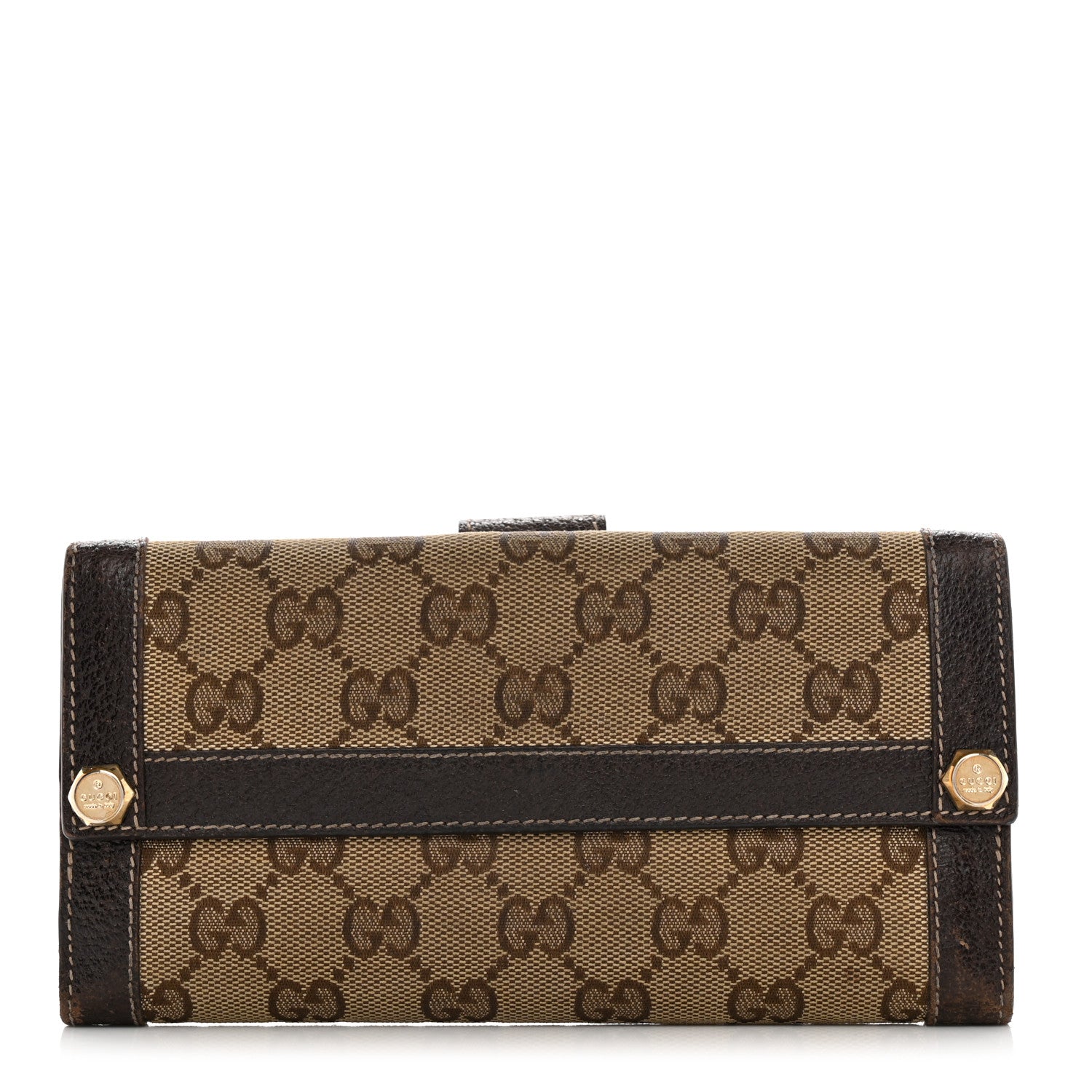 Gucci Crystal Monogram Continental Charmy Wallet Brown 1 of 18