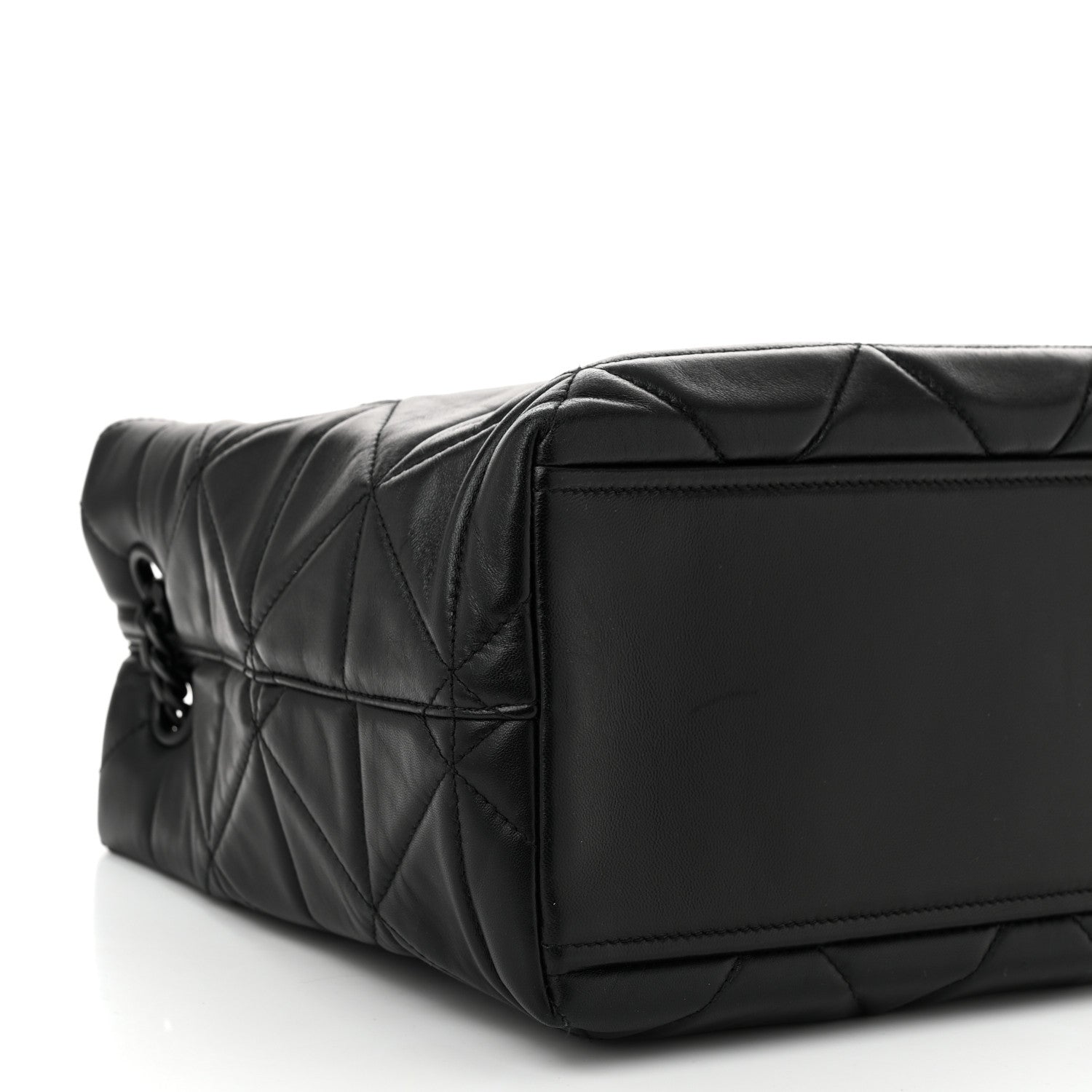 Prada Nappa Quilted Monochrome Chain Tote Bag Black 8 of 9