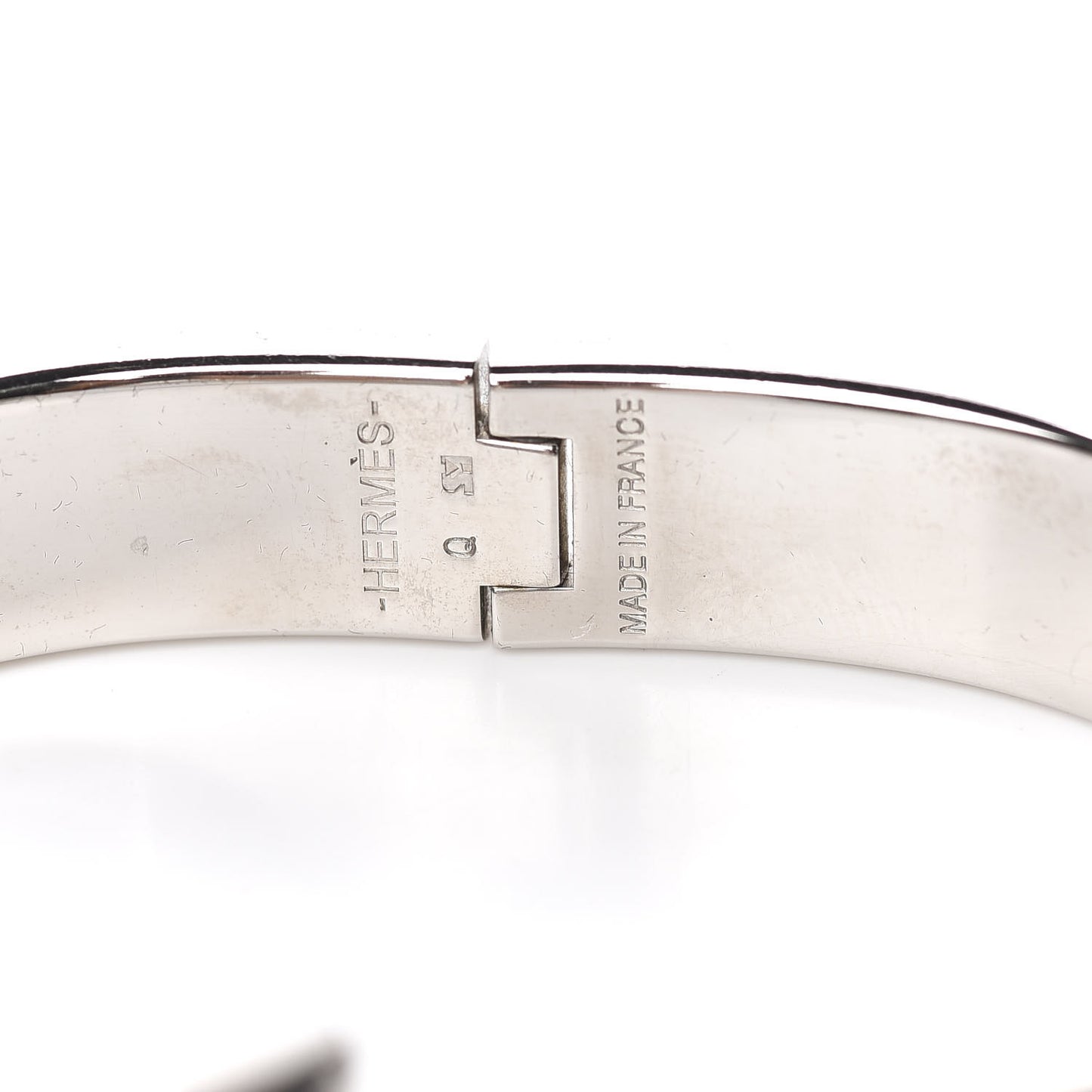 Enamel Narrow Clic Clac H Bracelet PM Black