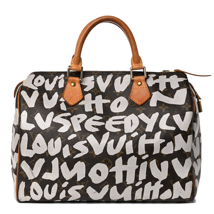 Louis Vuitton Monogram Graffiti Speedy 30 Silver 1 of 29