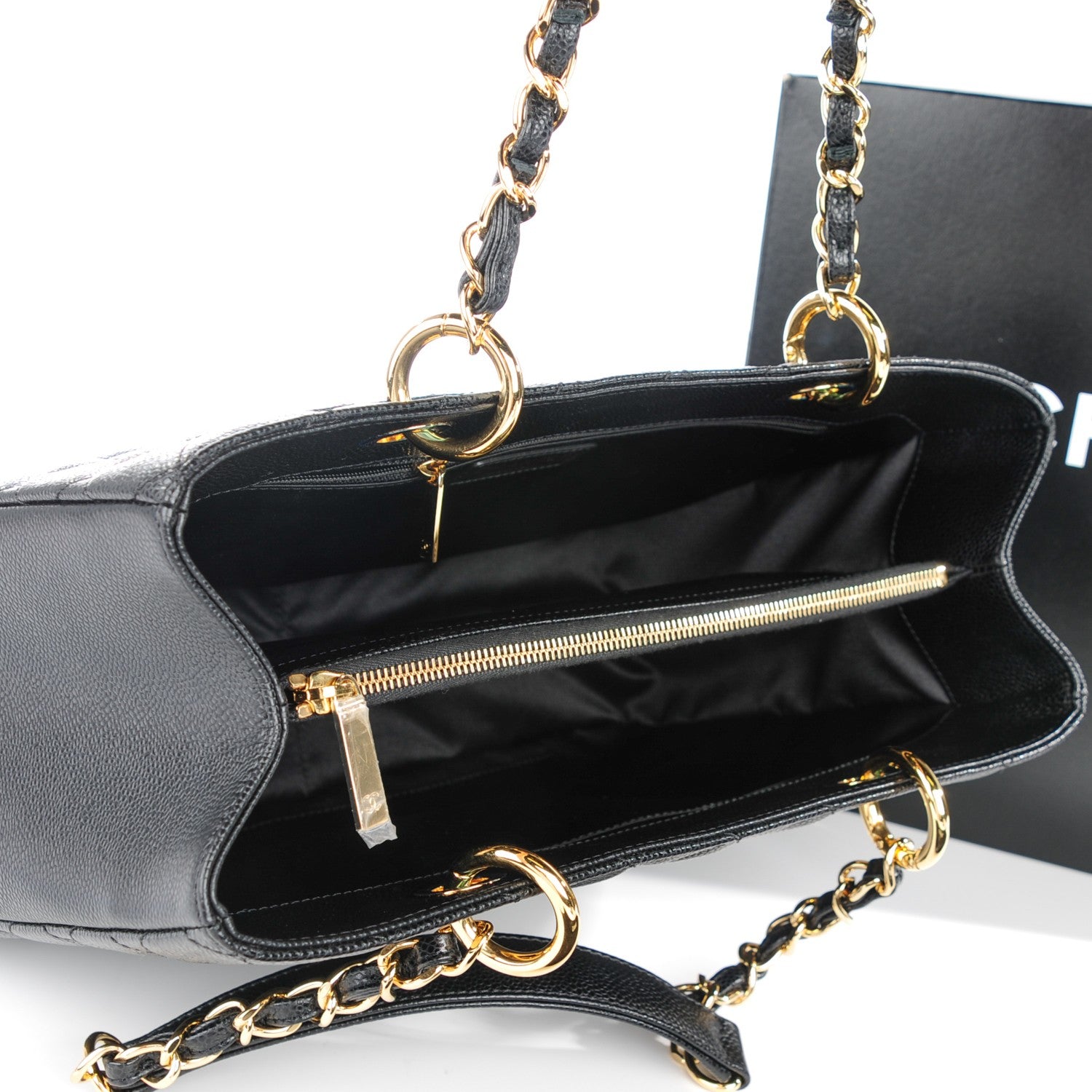 Chanel Caviar Quilted Grand Shopping Tote GST Black 5 of 7