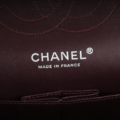 Chanel Distressed Patent Quilted Medium Double Flap Bordeaux 7 of 8