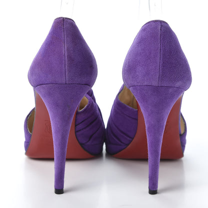 Christian Louboutin Suede Drapiday 120 Pumps 40.5 Violet 6 of 10