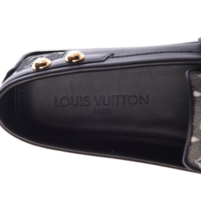 Louis Vuitton Calfskin Monogram Mini Lin Loafer 35 Black 5 of 6