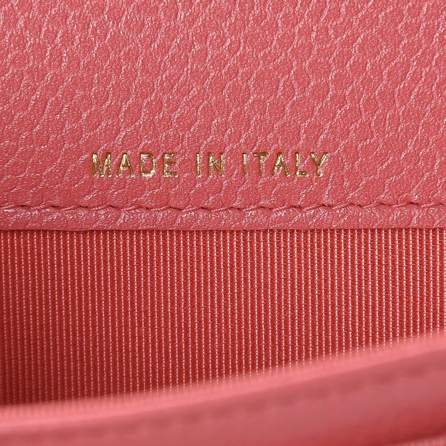 Metallic Caviar Quilted Flap Card Holder Pink