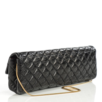 Chanel Glazed Calfskin 2.55 Reissue East West Clutch Black 3 of 8