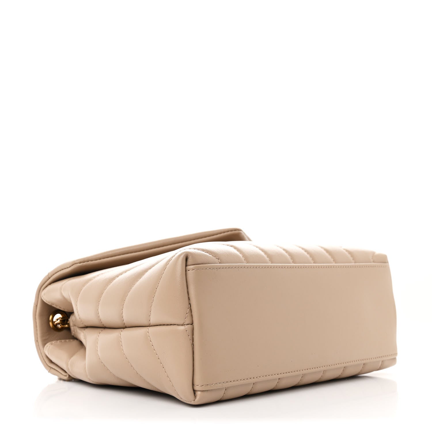Saint Laurent Calfskin Y Quilted Monogram Small Loulou Chain Satchel Dark Beige 4 of 11