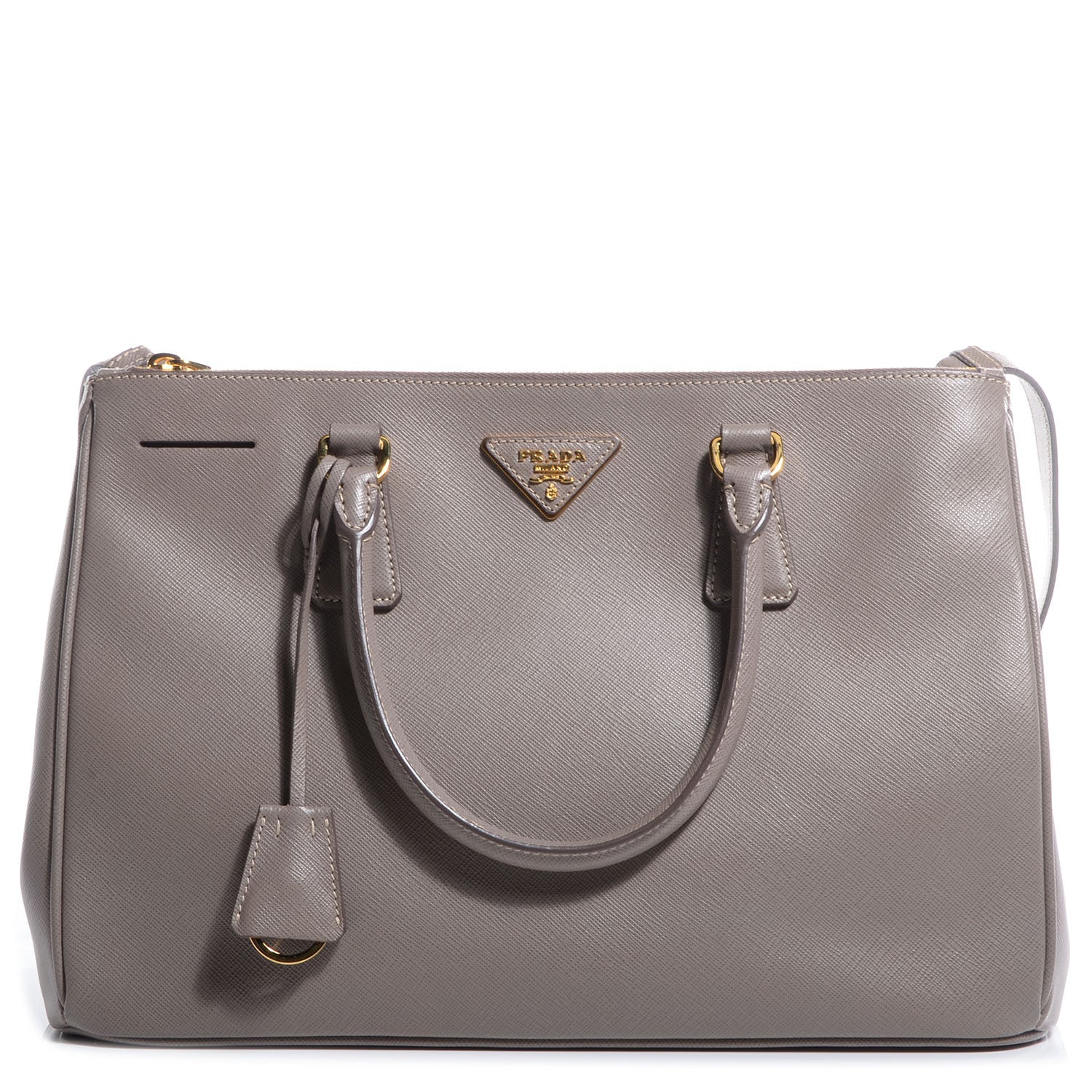 Prada Saffiano Lux Medium Double Zip Tote Argilla 1 of 10