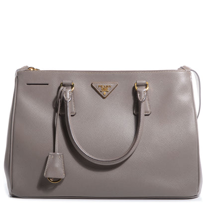 Prada Saffiano Lux Medium Double Zip Tote Argilla 1 of 10