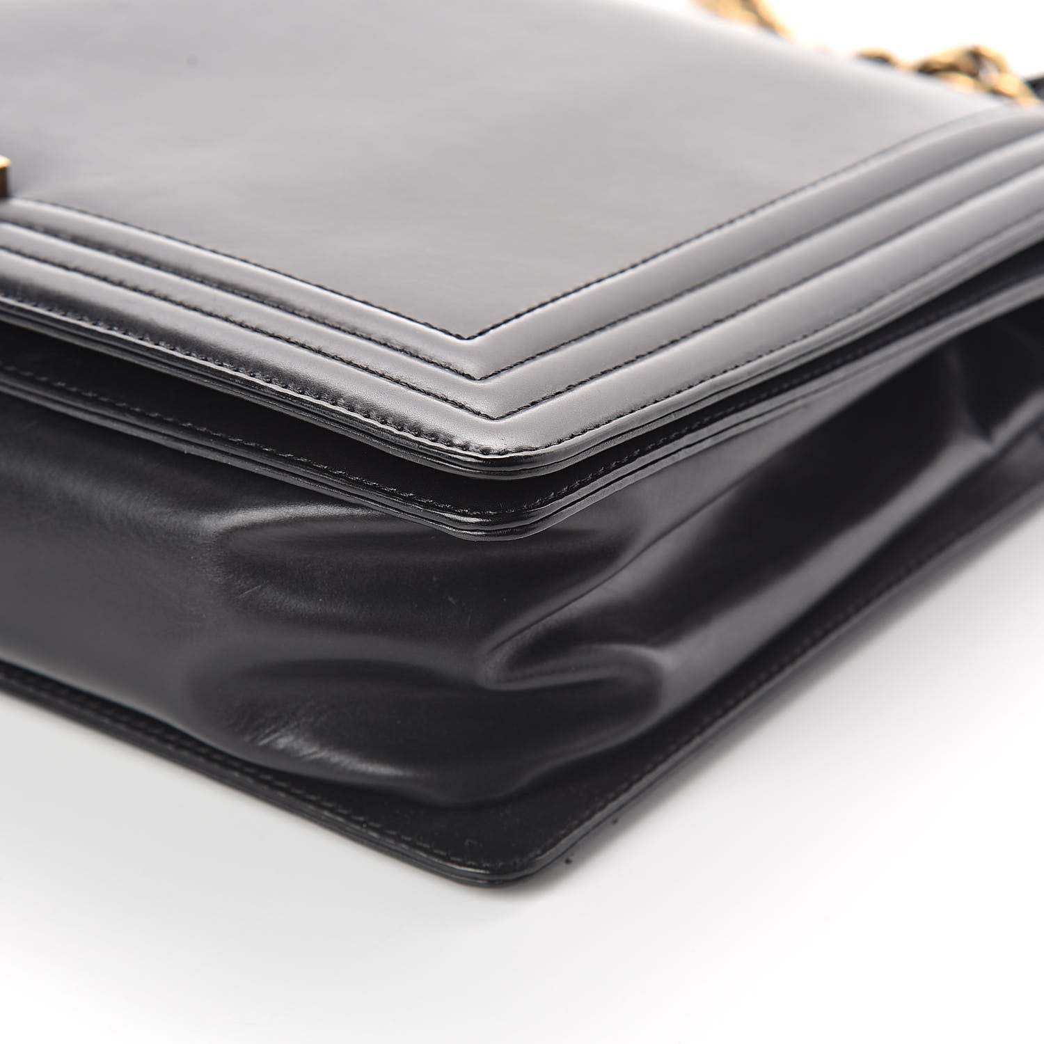 Chanel Glazed Calfskin Large Boy Flap Black 10 of 11