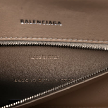 Balenciaga Shiny Box Calfskin Small Hourglass Top Handle Bag Light Beige 6 of 15