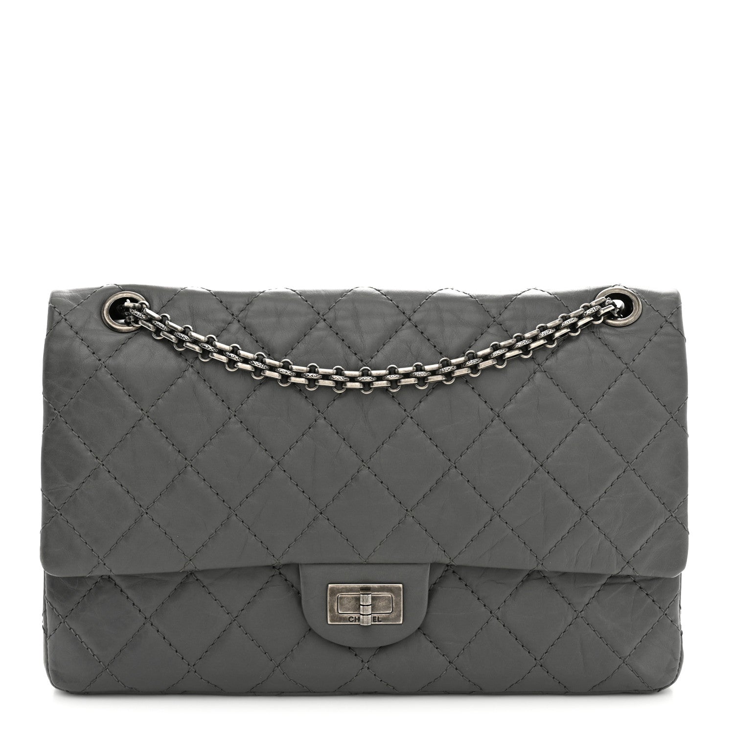 Chanel Aged Calfskin Quilted 2.55 Reissue 226 Flap Grey 1 of 11