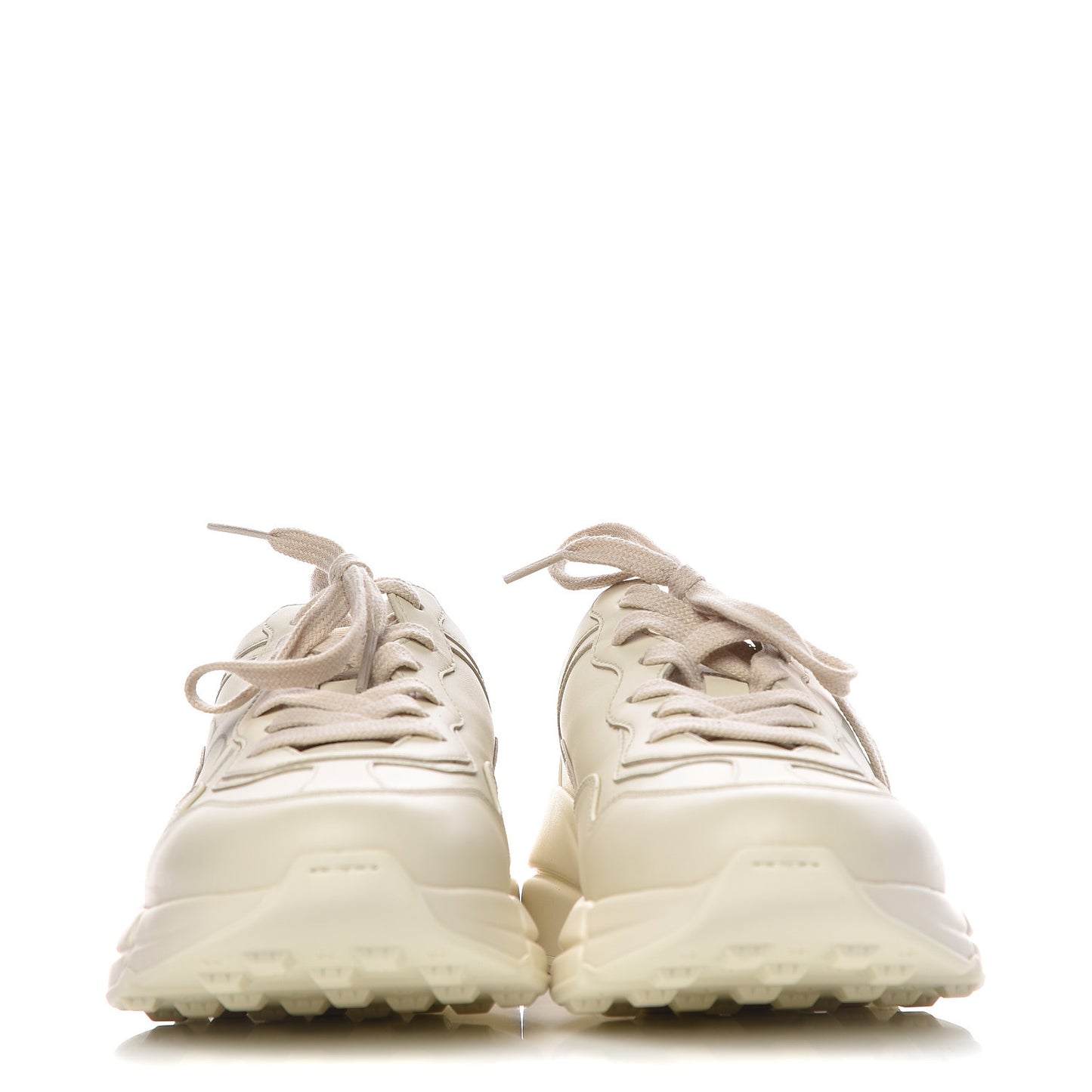 Calfskin Logo Womens Rhyton Sneakers 37.5 Ivory