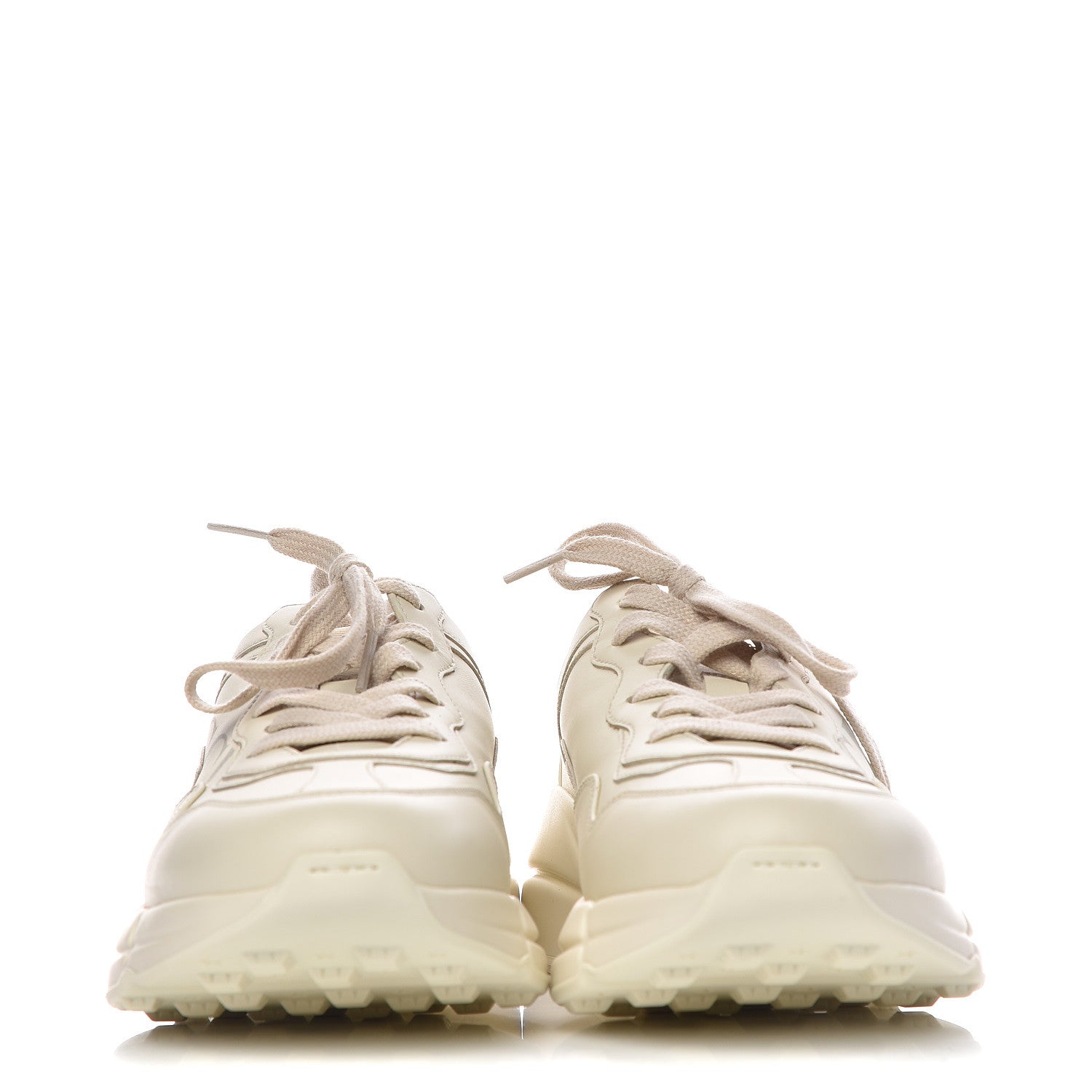 Gucci Calfskin Logo Womens Rhyton Sneakers 37.5 Ivory 2 of 8