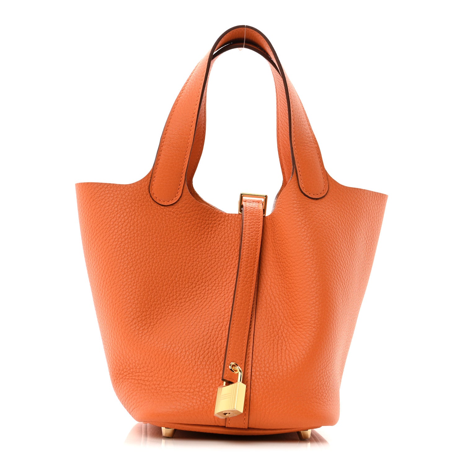Hermes Taurillon Clemence Picotin Lock 18 PM Orange 1 of 11