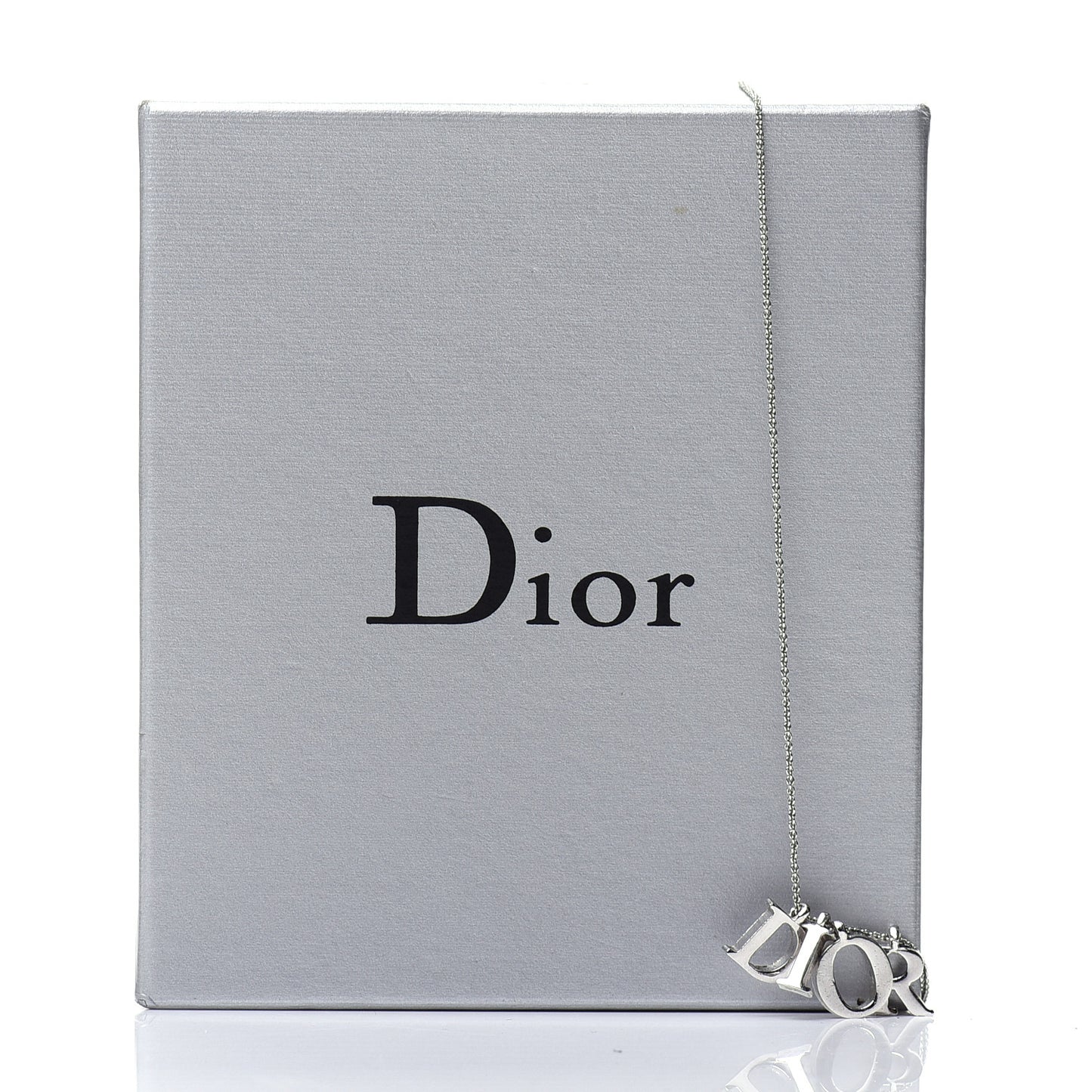 Metal Logo Necklace Silver